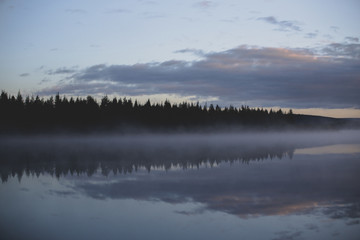 Mist on lake
