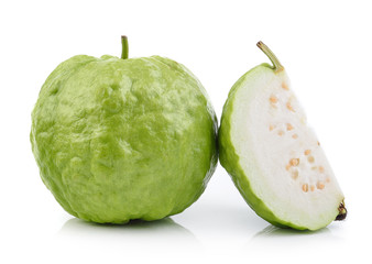 guava fruit on white background