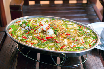 Squid steamed lemon