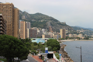 Seaside view of Monaco Monte-Carlo