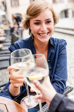 Women drinking an aperitif in a bar
