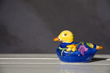 A coloured duck