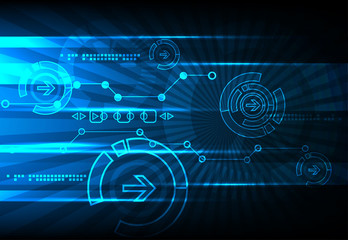 Blue abstract technological background