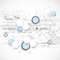 Fototapeta premium Abstract background with technological elements.