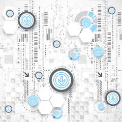 Abstract background with technological elements.