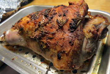 Roast leg of lamb