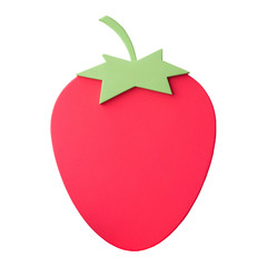 The strawberry figure isolated on white