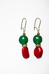 natural stone beads earrings