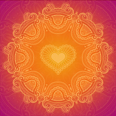 Lace greeting card for Valentine day