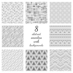 Set Of Abstract Seamless Web Backgrounds