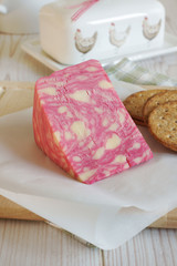 Red Windsor Cheese a British cheese flavoured with red wine or port