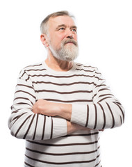 Portrait of an old man with a beard, retired