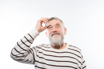 Obraz premium an old man with a beard, the idea