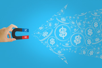 magnetic attract money dollar