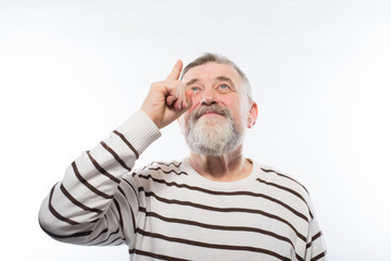 Obraz premium an old man with a beard, the idea