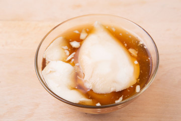 Malaysian dessert dish Tau Fu Fah or soy bean custard