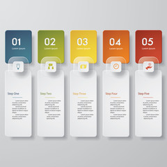 Design clean number banners template. Vector.