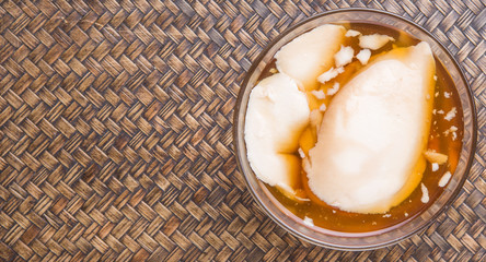 Malaysian dessert dish Tau Fu Fah or soy bean custard