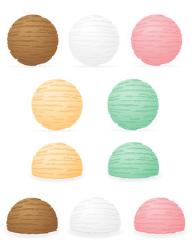ice cream balls vector illustration