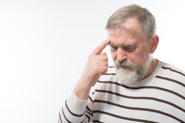 old man thinking