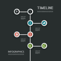 Obraz premium Minimal Infographics Design - Timeline