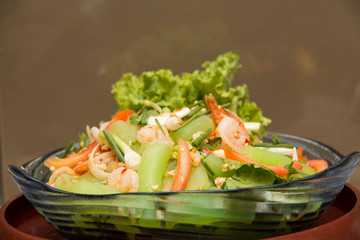 Spicy noodle salad, spicy vermicelli salad