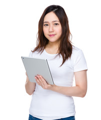 Young woman use of digital tablet