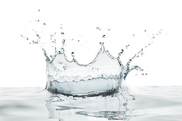 water splashing on calm surface