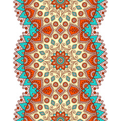 Ethnic floral seamless pattern