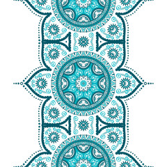 Ethnic floral seamless pattern