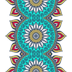 Ethnic floral seamless pattern