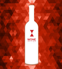 Abstract triangle wine background