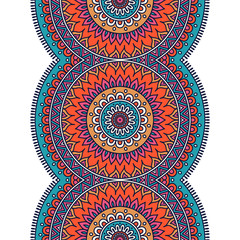 Ethnic floral seamless pattern