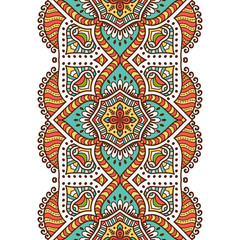 Ethnic floral seamless pattern