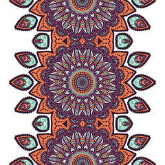 Ethnic floral seamless pattern
