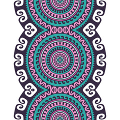 Ethnic floral seamless pattern