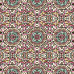 Ethnic floral seamless pattern