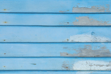 Naklejka premium Wood plank blue brown and green texture background vintage