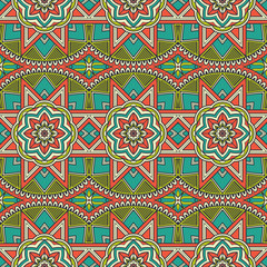 Ethnic floral seamless pattern