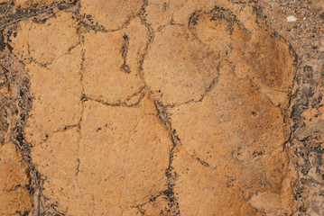 Sand ground textured.