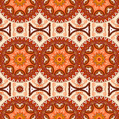 Ethnic floral seamless pattern