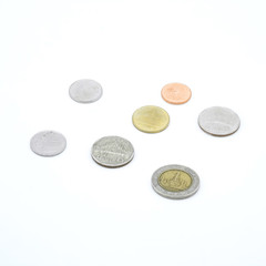 Coins of Thailand baht.