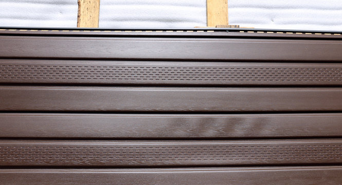 Brown plastic siding