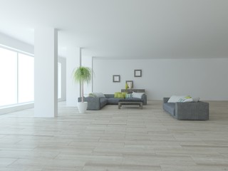 white modern interior design