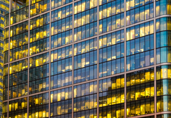 Obraz premium Office building background in Canary Wharf, London