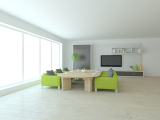 white modern interior design