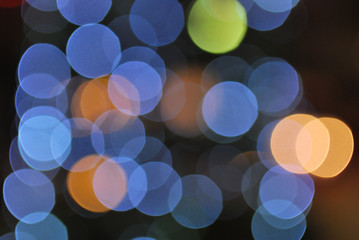 Defocused abstract blue and white christmas background