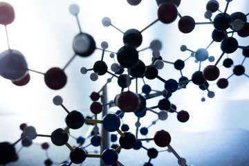 Science Molecule DNA Model Structure, business teamwork concept