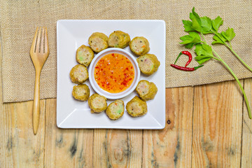 Deep Fried Chicken Roll, Thai food chinese style