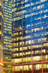 Obraz premium Office building background in Canary Wharf, London